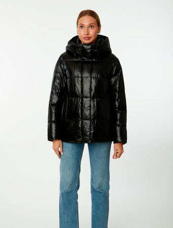 Пуховик женский стёганый с капюшоном