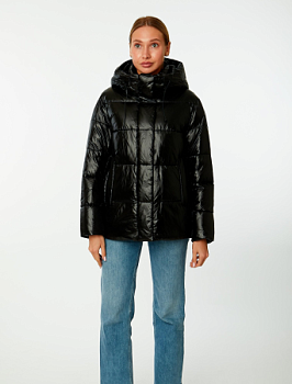 Пуховик женский стёганый с капюшоном