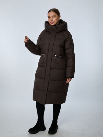 Пуховик женский с капюшоном стёганый