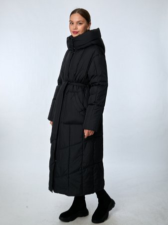 Пуховик женский с капюшоном удлинённый