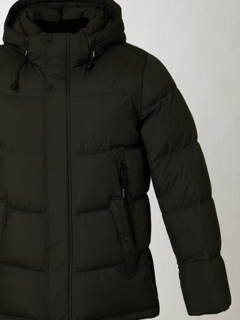 Пуховик мужской стёганый с капюшоном