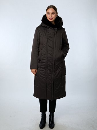 Пуховик женский удлинённый с капюшоном