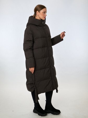 Пуховик женский стёганый с капюшоном