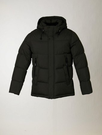 Пуховик мужской стёганый с капюшоном