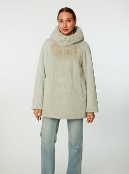 Куртка из искусственного меха с капюшоном