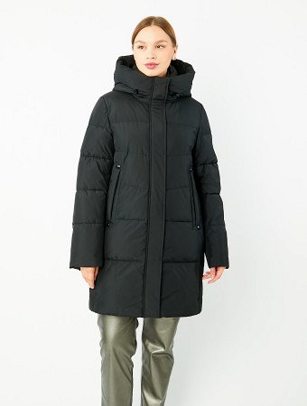 Пуховик женский стёганый с капюшоном