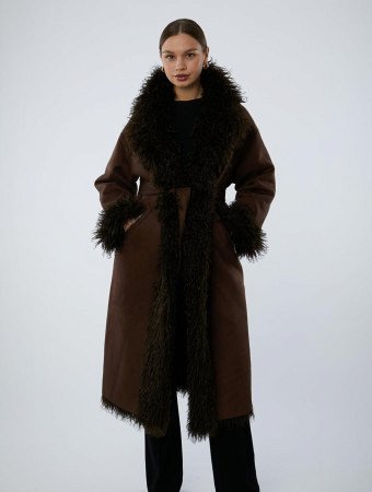 Двусторонняя экодубленка с англ.воротником