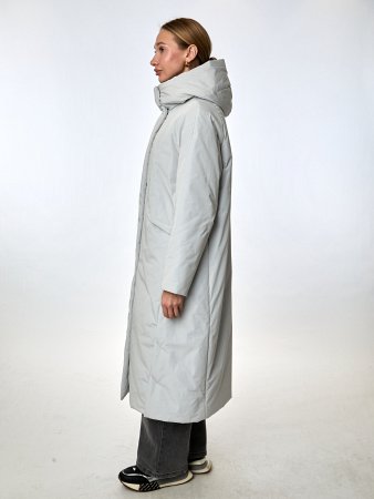 Длинный пуховик с капюшоном