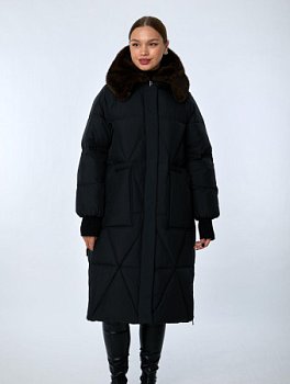 Пуховик женский с капюшоном удлинённый