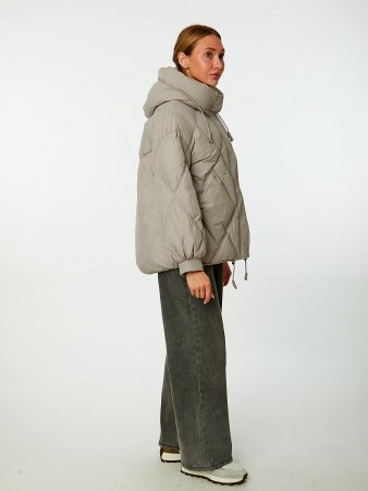Пуховик женский стёганый с капюшоном
