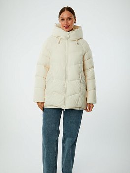 Пуховик женский стёганый с капюшоном