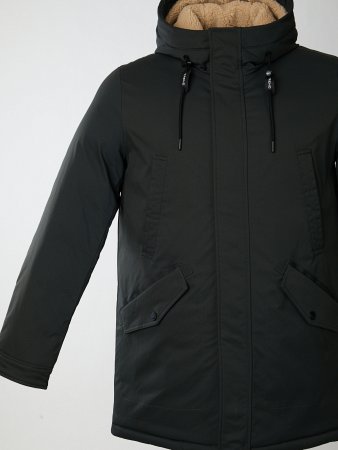 Пуховик мужской удлинённый с капюшоном