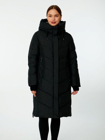 Пуховик женский стёганый с капюшоном