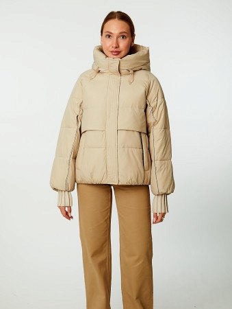Пуховик женский стёганый с капюшоном