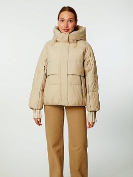 Пуховик женский стёганый с капюшоном