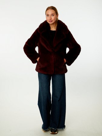 Укороченная шуба из экомеха