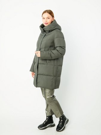 Пуховик женский стёганый с капюшоном