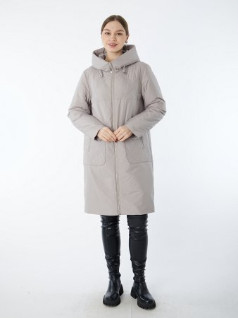 Полупальто женское с капюшоном