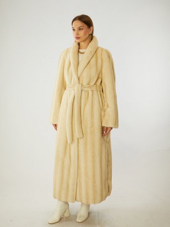 Удлиненное пальто из эконорки