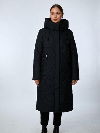 Пуховик женский удлинённый с капюшоном