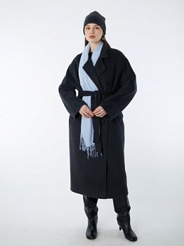 Длинное пальто с английским воротником