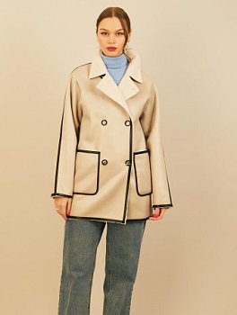 Двусторонняя экодублёнка из комбинированной ткани