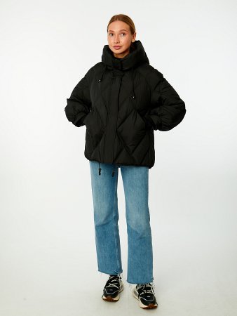 Пуховик женский стёганый с капюшоном