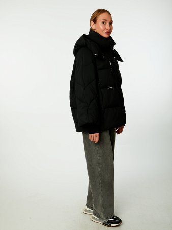 Пуховик женский стёганый с капюшоном