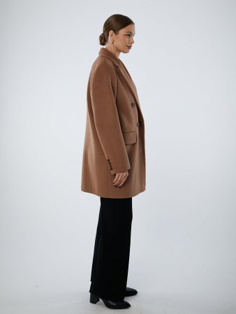 Пальто женское укороченное с английским воротником