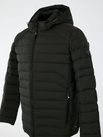 Пуховик мужской с капюшоном стёганый