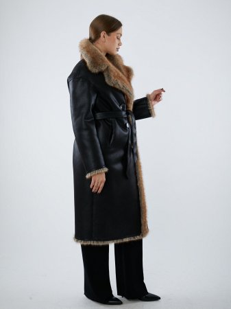 Двусторонняя экодубленка с английским воротником