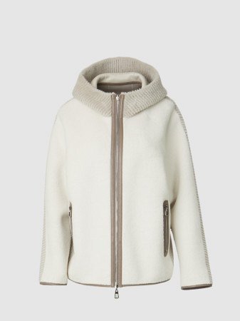 Двусторонняя экодубленка с капюшоном