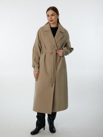 Классическое пальто с английским воротником и поясом