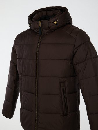 Пуховик стёганый с капюшоном