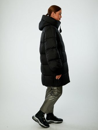 Пуховик женский с капюшоном стёганый