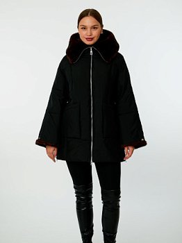 Пуховик женский стёганый с капюшоном