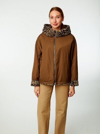 Двусторонняя зимняя куртка с капюшоном