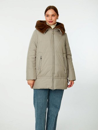 Пуховик стёганый с капюшоном